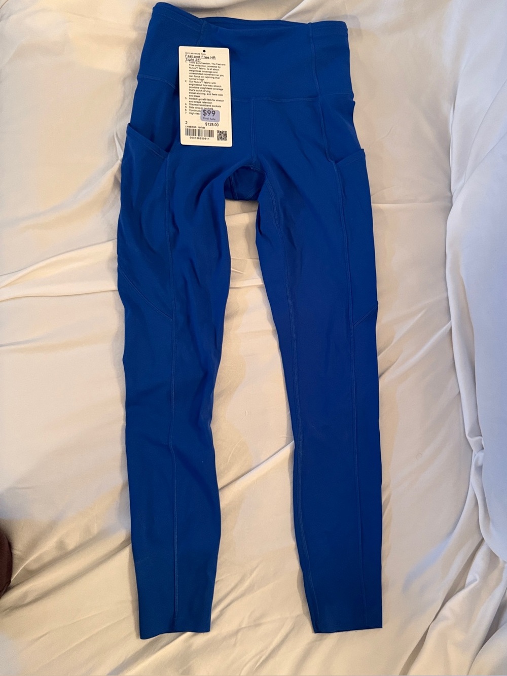 High-Waist Athletic Leggings in Royal Blue
